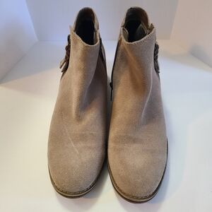 Blondo Taupe Suede Leather Ankle boots Women Waterproof Size 8 M